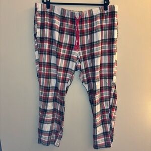 Old Navy Women’s Comfy Red and White Plaid Loungewear Pants Size XXL